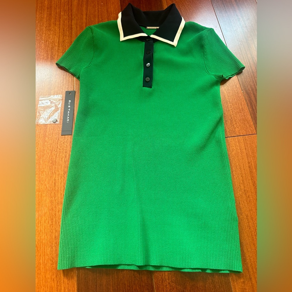 Kelly Green XS Elie Tahari polo